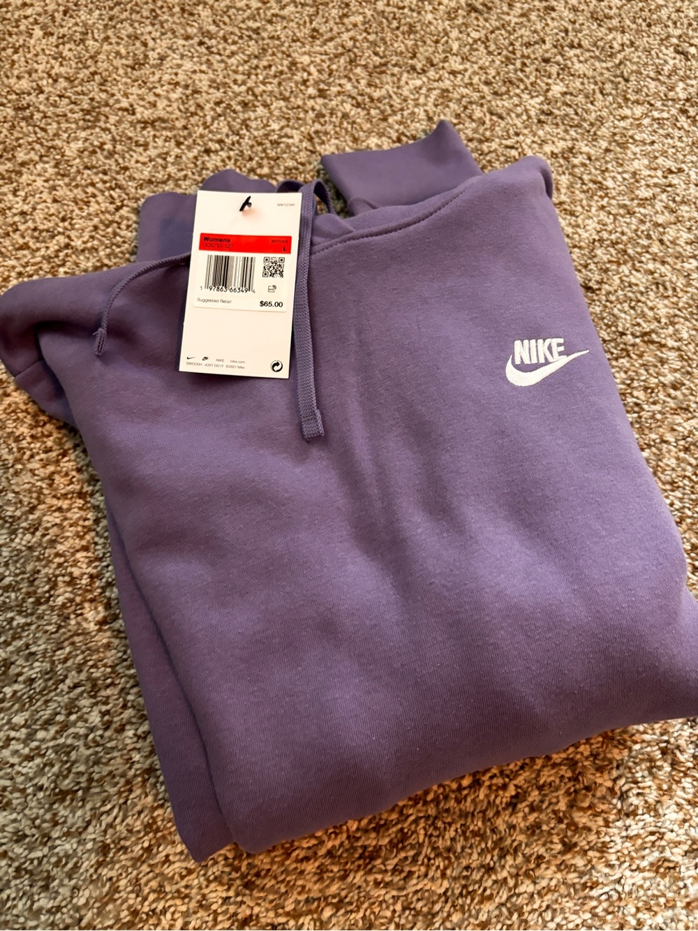 Purple Nike Hoodie NWT (L) - Picture 4 of 4